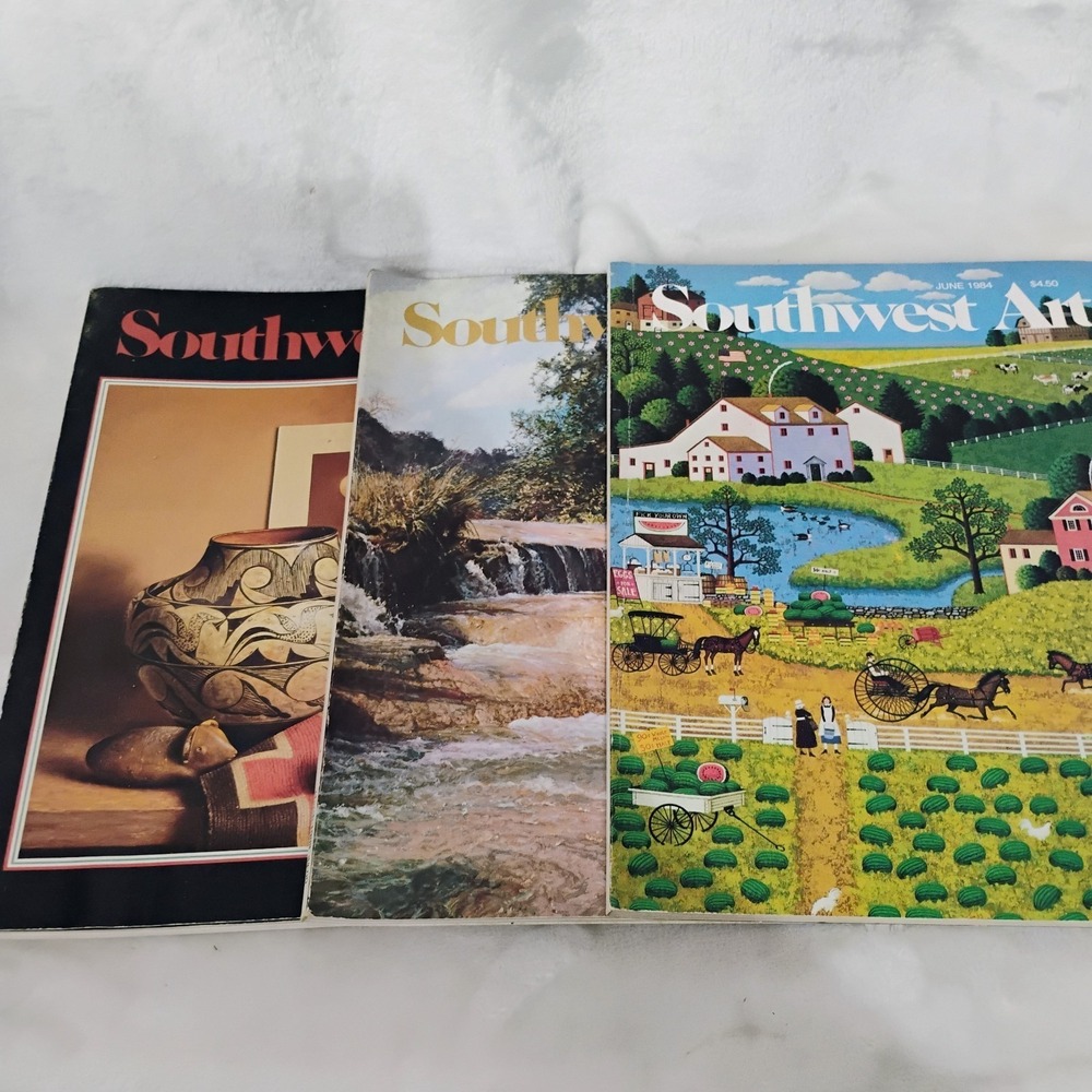 3 Vintage 80s Southwest Art Magazine Lot Feb 1981 March 1983 June 1984